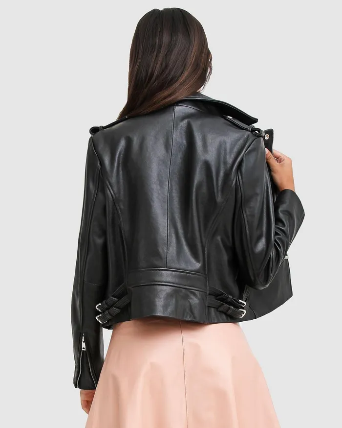 Women Coats and Jackets Belle and Bloom Just Friends Leather Jacket 8211 Black
