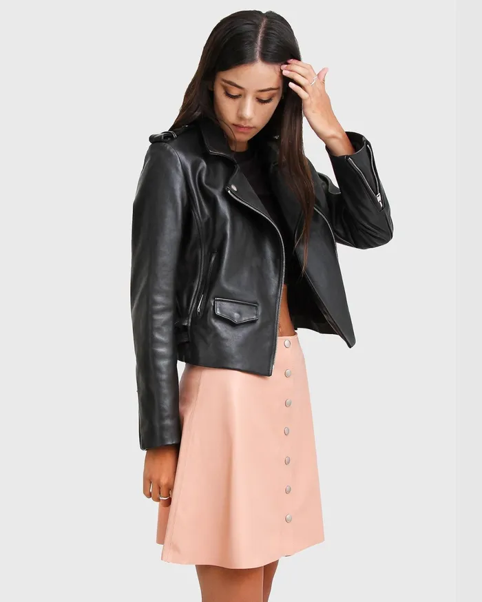 Women Coats and Jackets Belle and Bloom Just Friends Leather Jacket 8211 Black