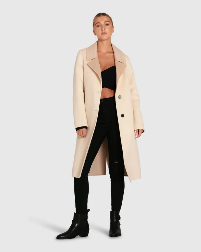 Women Coats and Jackets Belle and Bloom Lexington TwoTone Wool Blend Coat 8211 Beige Women Coats and Jackets Belle and Bloom Lexington TwoTone Wool Blend Coat 8211 Beige