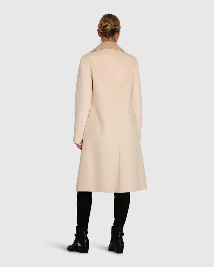 Women Coats and Jackets Belle and Bloom Lexington TwoTone Wool Blend Coat 8211 Beige