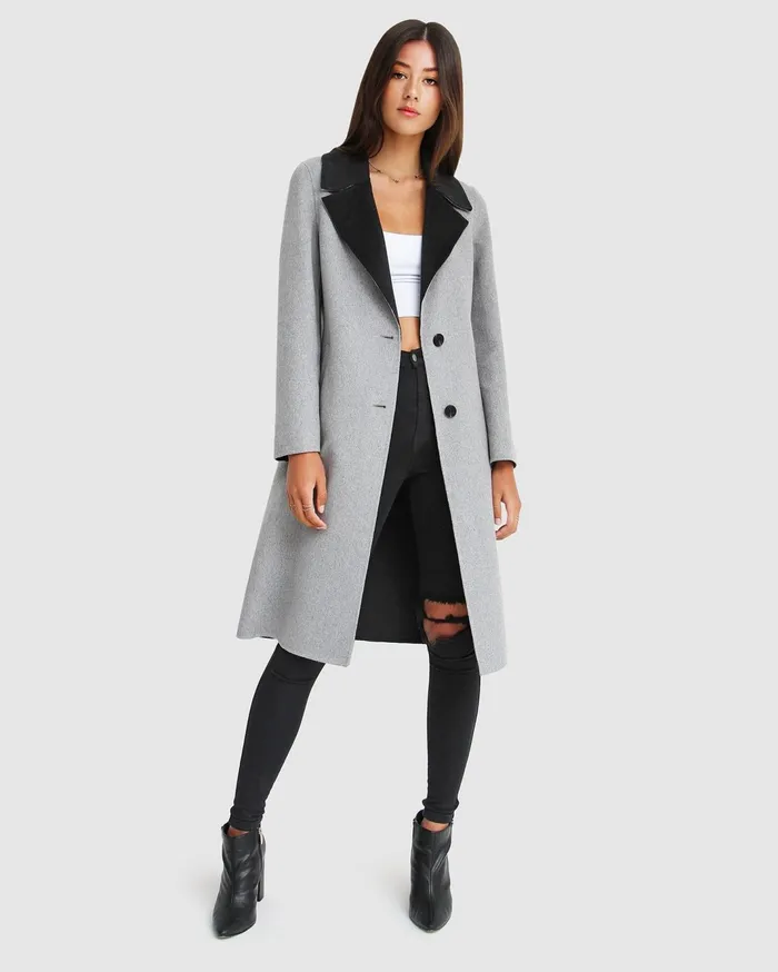 Women Coats and Jackets Belle and Bloom Lexington TwoTone Wool Blend Coat 8211 Grey Women Coats and Jackets Belle and Bloom Lexington TwoTone Wool Blend Coat 8211 Grey