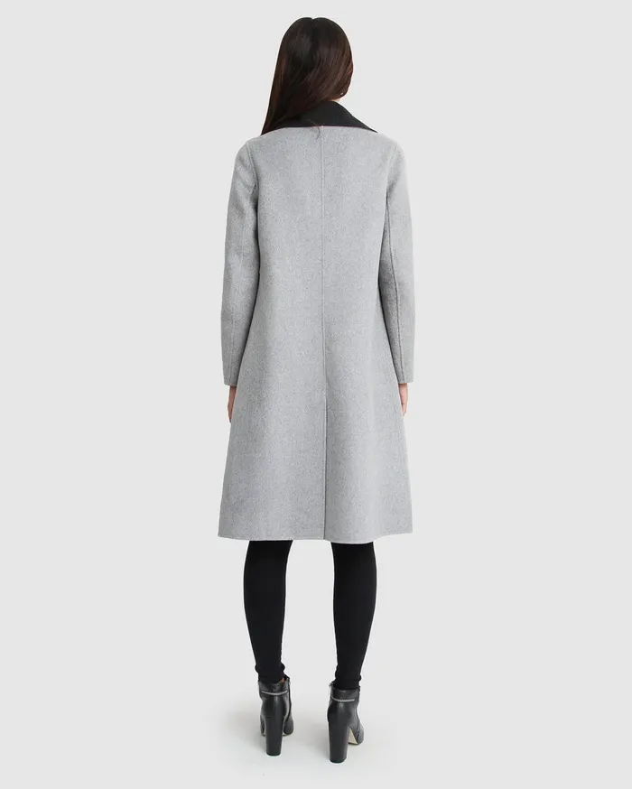 Women Coats and Jackets Belle and Bloom Lexington TwoTone Wool Blend Coat 8211 Grey