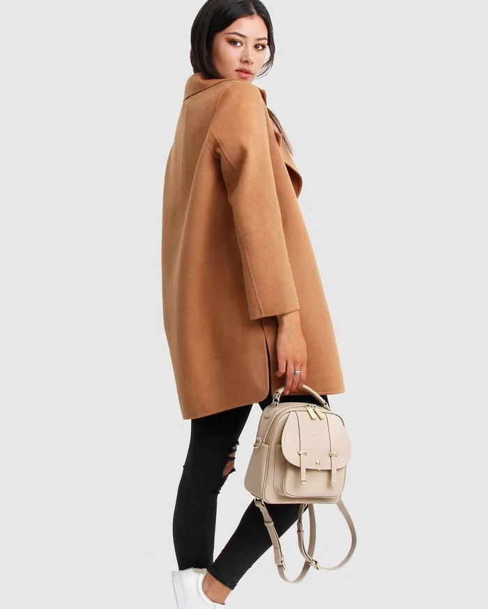 Women Coats and Jackets Belle and Bloom NEW FIT ExBoyfriend Wool Blend Oversized Jacket 8211 Camel