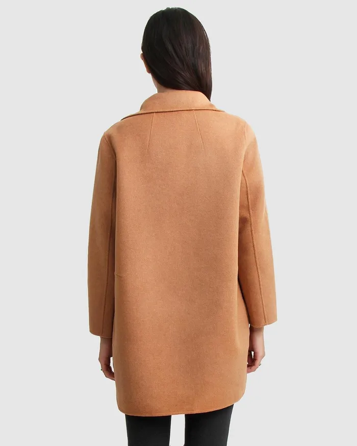 Women Coats and Jackets Belle and Bloom NEW FIT ExBoyfriend Wool Blend Oversized Jacket 8211 Camel