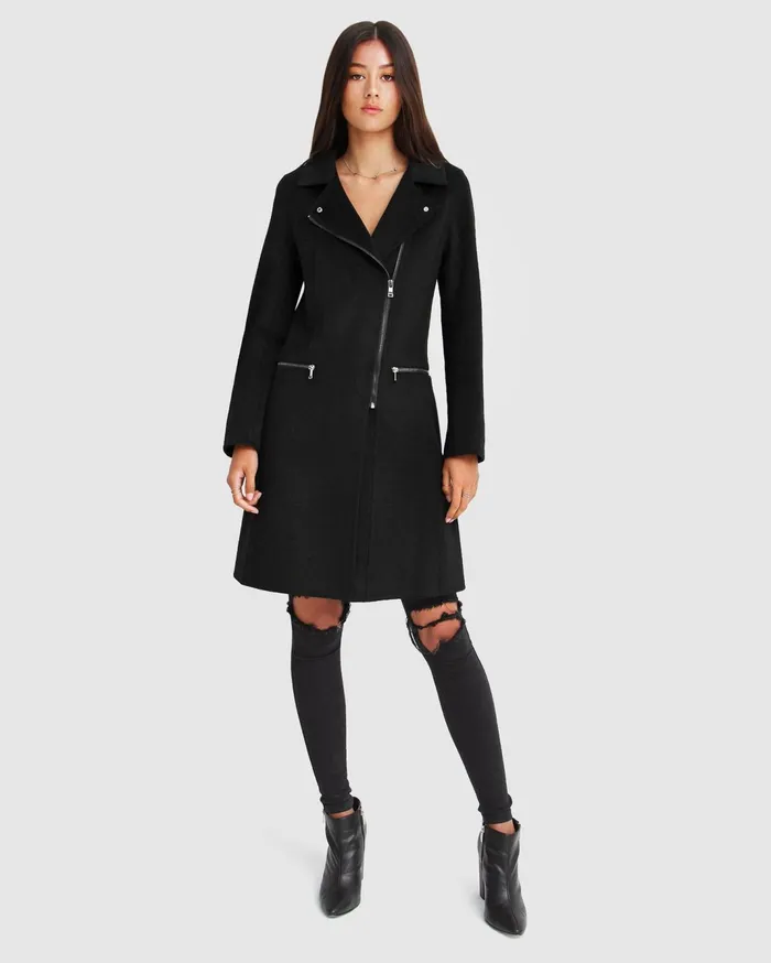 Women Coats and Jackets Belle and Bloom NEW FIT Last Chance Wool Blend Moto Coat 8211 Black Women Coats and Jackets Belle and Bloom NEW FIT Last Chance Wool Blend Moto Coat 8211 Black