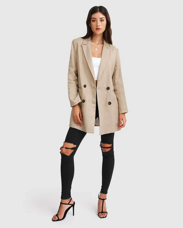 Women Coats and Jackets Belle and Bloom Princess Anna Blazer Dress 8211 Sand