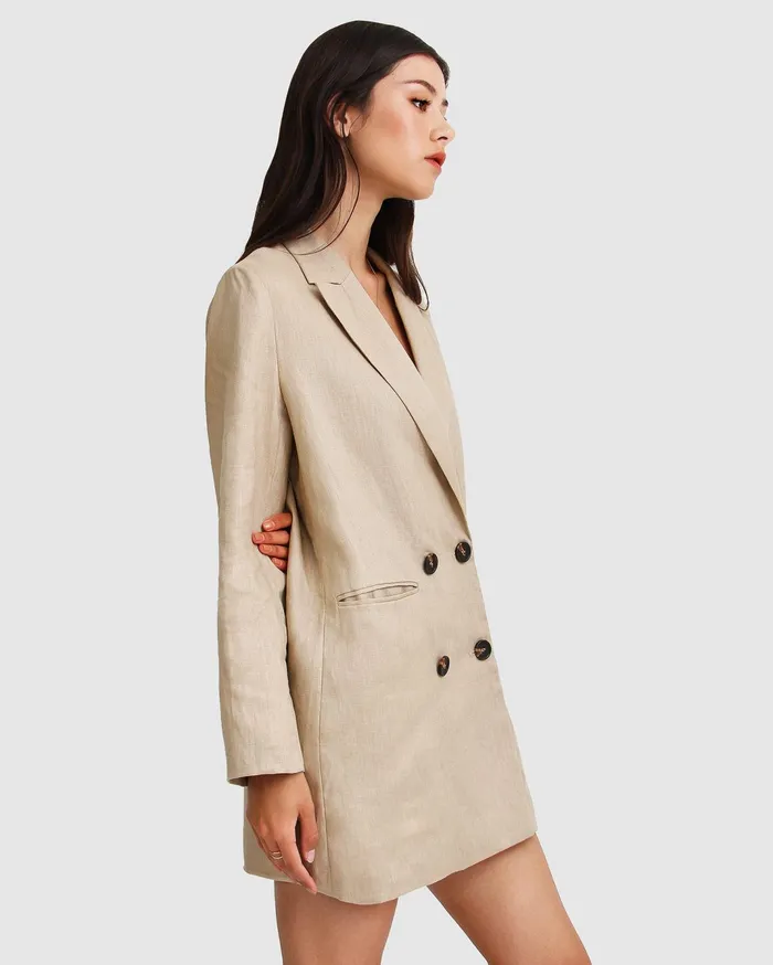 Women Coats and Jackets Belle and Bloom Princess Anna Blazer Dress 8211 Sand