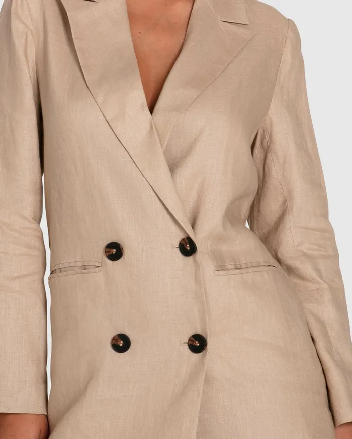 Women Coats and Jackets Belle and Bloom Princess Anna Blazer Dress 8211 Sand