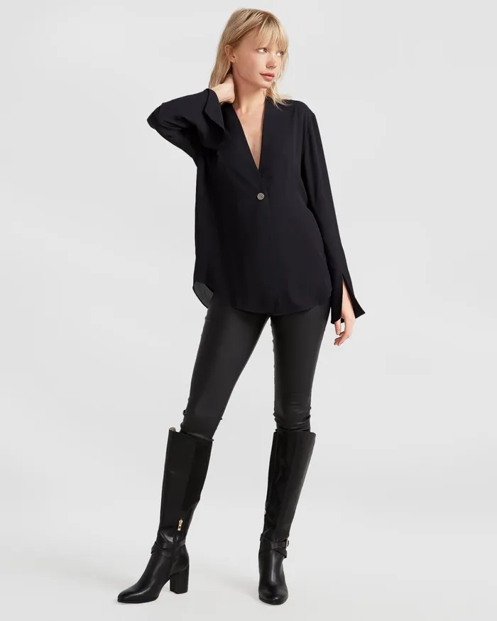Women Coats and Jackets Belle and Bloom Sheer Genius Lightweight Blazer 8211 Black
