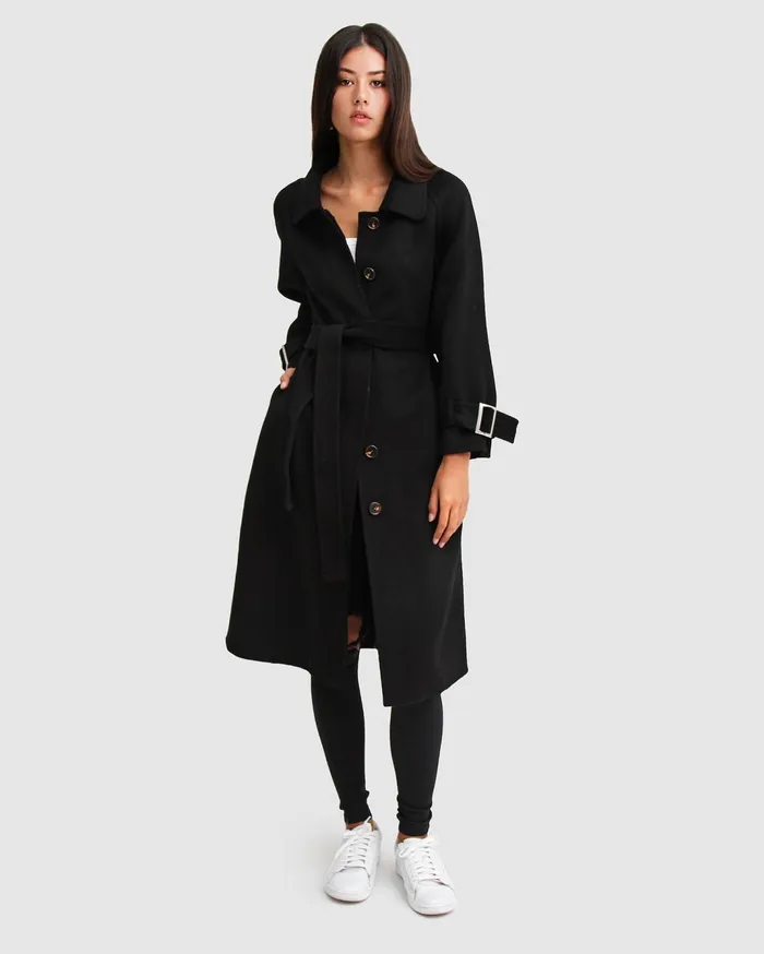 Women Coats and Jackets Belle and Bloom Shore To Shore Belted Wool Coat 8211 Black Women Coats and Jackets Belle and Bloom Shore To Shore Belted Wool Coat 8211 Black