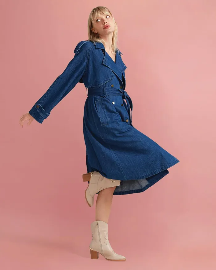 Women Coats and Jackets Belle and Bloom Wild Skies Denim Trench 8211 Mid Denim Women Coats and Jackets Belle and Bloom Wild Skies Denim Trench 8211 Mid Denim