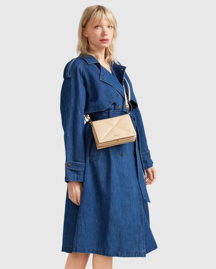 Women Coats and Jackets Belle and Bloom Wild Skies Denim Trench 8211 Mid Denim