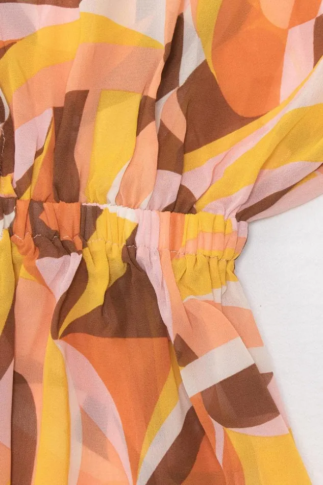 Women Cover Up Dresses Cupshe Elissa Geometric Print Tie Shoulder Coverup Dress Multicolor