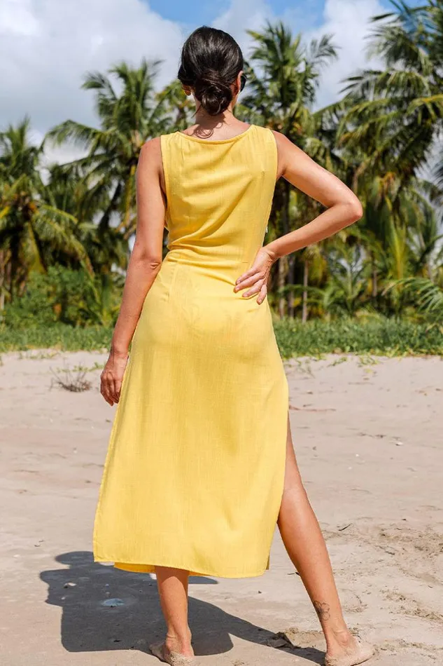 Women Cover Up Dresses Cupshe Zaniyah Yellow Tie Waist Vneck Cover Up Dress Yellow