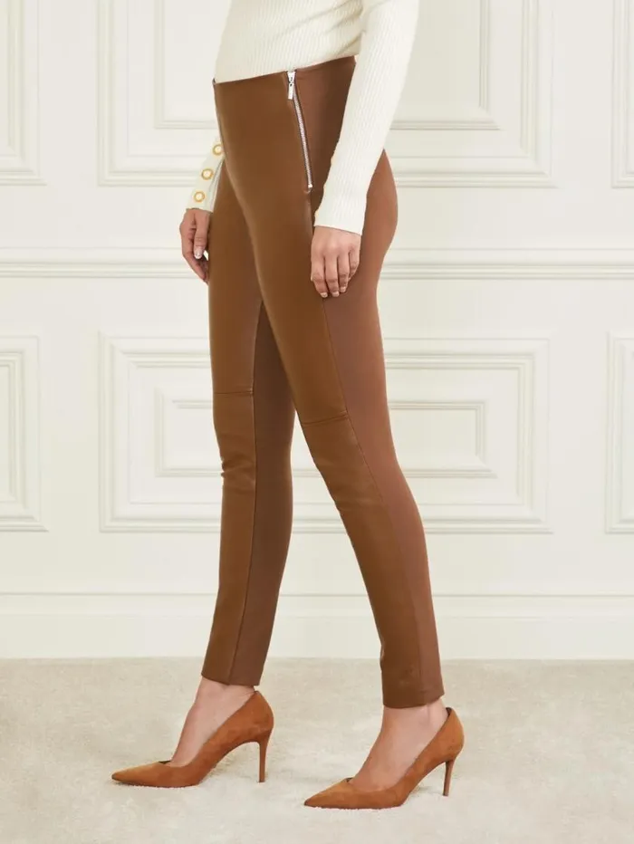 Women Coy HighRise Leather Legging Brown Beauty Marciano Bottoms Women Coy HighRise Leather Legging Brown Beauty Marciano Bottoms