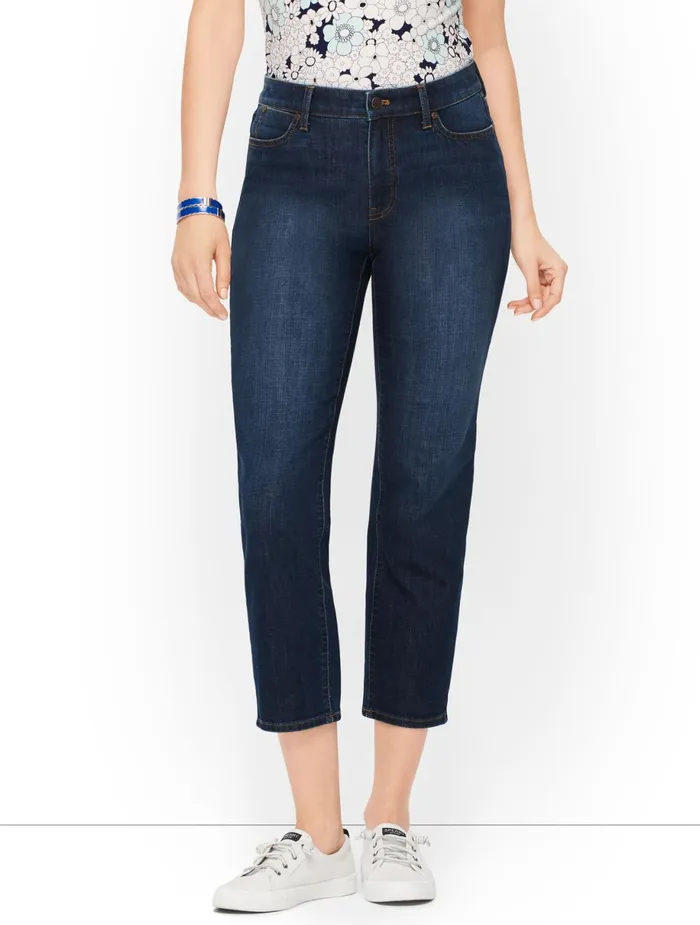 Women Crops Talbots Straight Leg Crop Jeans Baltic Wash