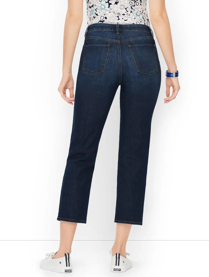 Women Crops Talbots Straight Leg Crop Jeans Baltic Wash