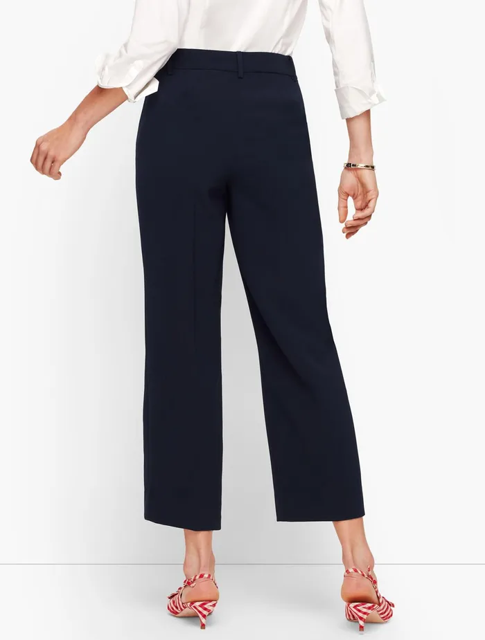 Women Crops Talbots Straight Leg Crop Pants Black