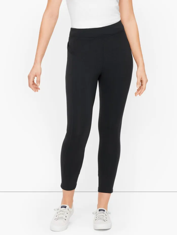 Women Crops Talbots Tech Stretch Crop Leggings Black