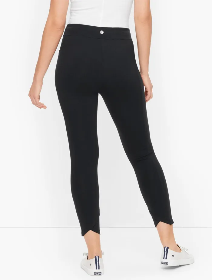 Women Crops Talbots Tech Stretch Crop Leggings Black