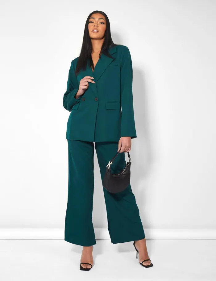 Women Dad Blazer Forest Green Kaiia Green Public Desire Two Piece Sets
