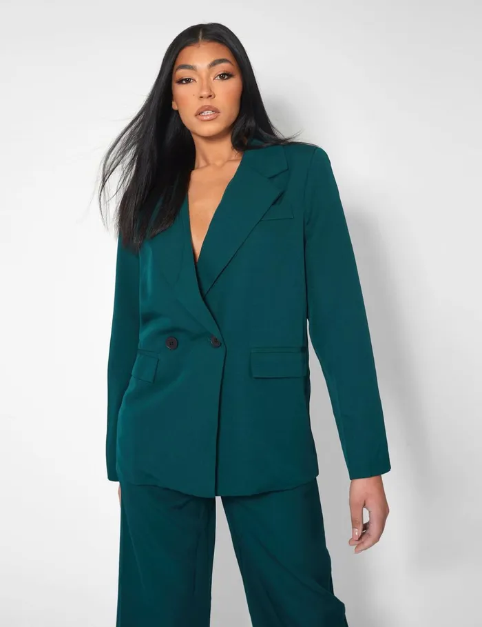 Women Dad Blazer Forest Green Kaiia Green Public Desire Two Piece Sets