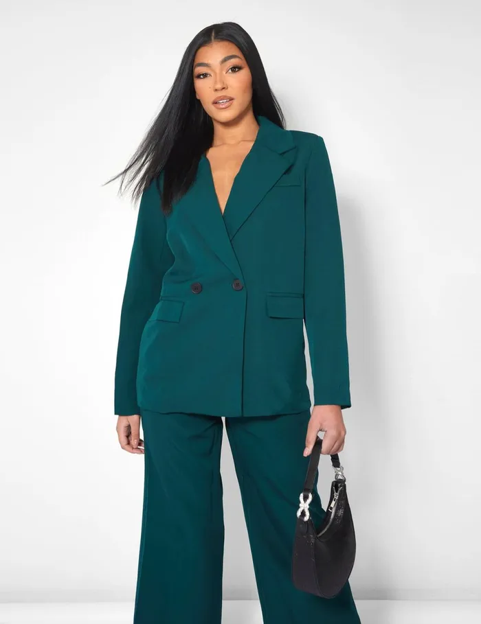 Women Dad Blazer Forest Green Kaiia Green Public Desire Two Piece Sets
