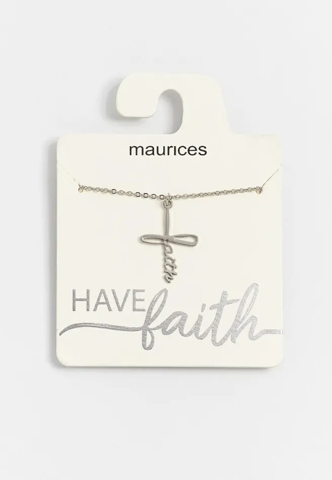 Women Dainty Faith Cross Necklace Maurices Jewelry