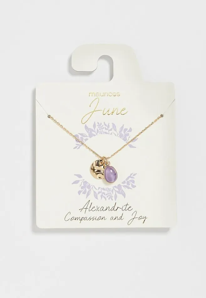 Women Dainty June Birthstone Necklace Maurices Jewelry