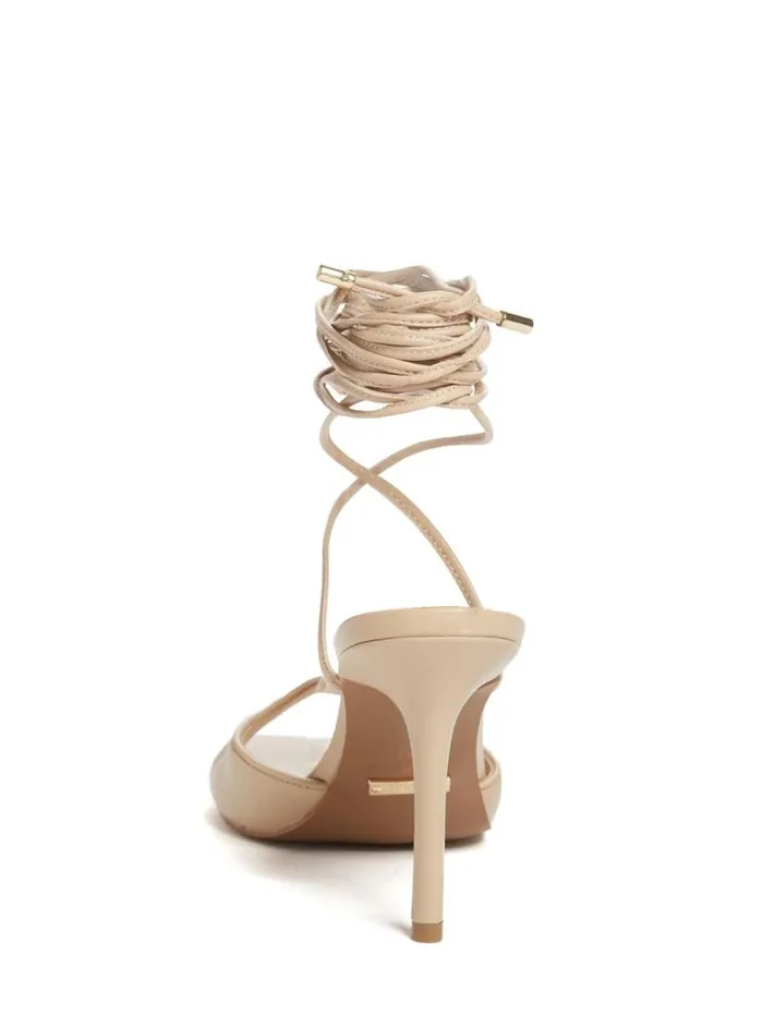 Women Dalisa Leather LaceUp Sandal Light Natural 110 Marciano Shoes Women Dalisa Leather LaceUp Sandal Light Natural 110 Marciano Shoes