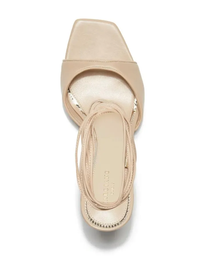 Women Dalisa Leather LaceUp Sandal Light Natural 110 Marciano Shoes Women Dalisa Leather LaceUp Sandal Light Natural 110 Marciano Shoes