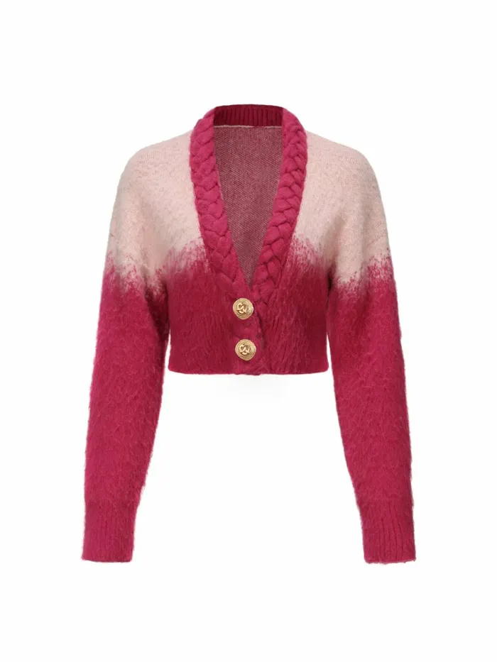 Women Daphne Diamond Knit Crop Cardigan Nana Jacqueline Knits