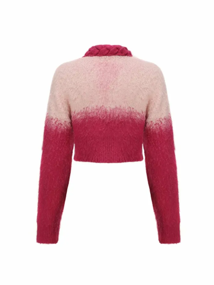Women Daphne Diamond Knit Crop Cardigan Nana Jacqueline Knits