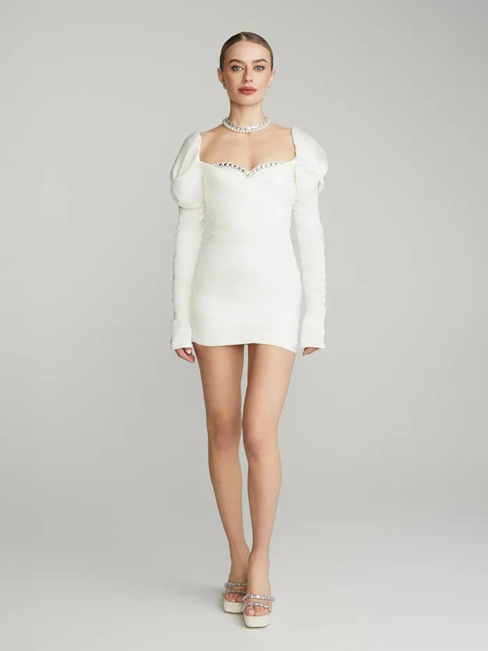 Women Daphne Satin Dress Nana Jacqueline Embellished