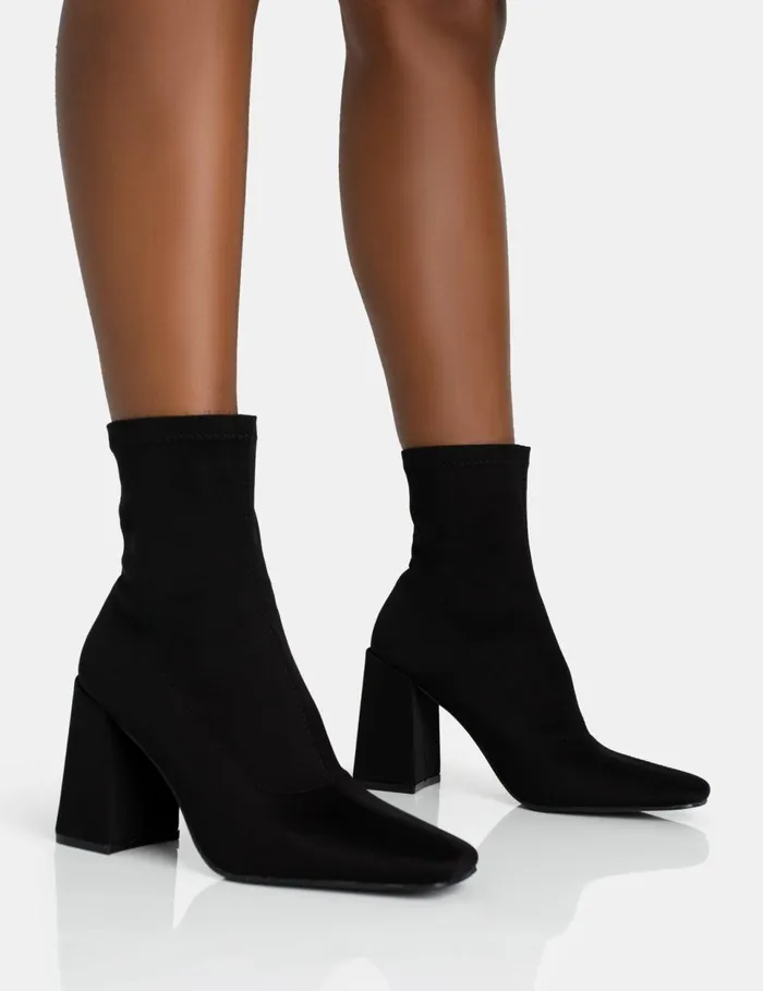 Women Delani Black Neoprene Zip Up Rounded Pointed Toe Block Heel Ankle Boots Black Public Desire Ankle Boots Women Delani Black Neoprene Zip Up Rounded Pointed Toe Block Heel Ankle Boots Black Public Desire Ankle Boots