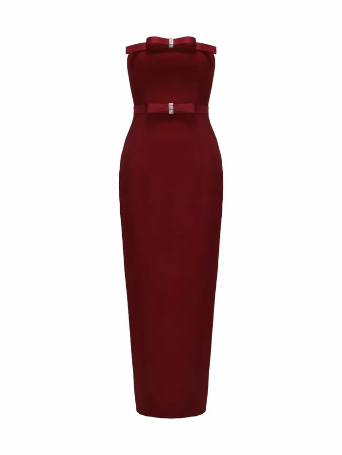 Women Demi Bow Dress Nana Jacqueline Maxi