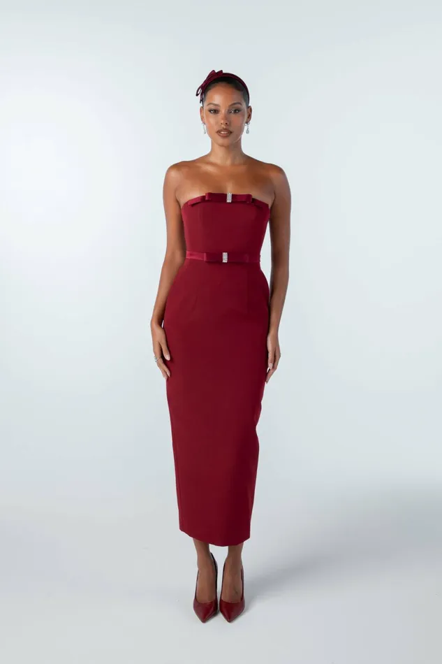 Women Demi Bow Dress Nana Jacqueline Maxi