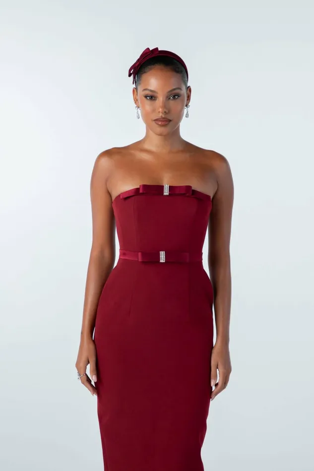 Women Demi Bow Dress Nana Jacqueline Maxi