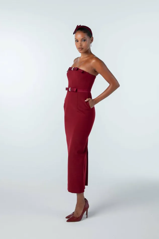 Women Demi Bow Dress Nana Jacqueline Maxi