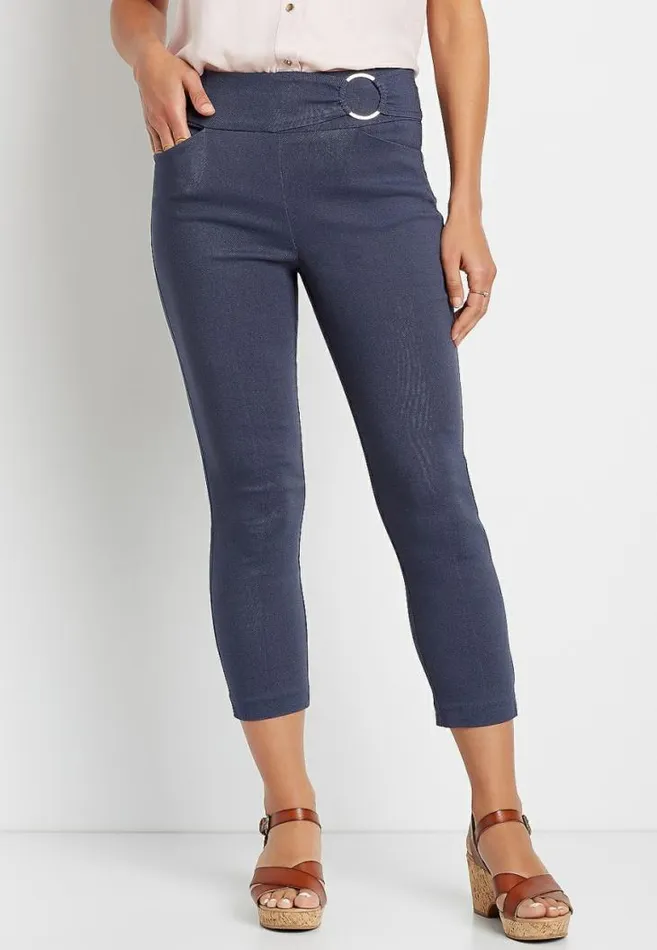 Women Denim Bengaline Cropped Pant Maurices Bottoms