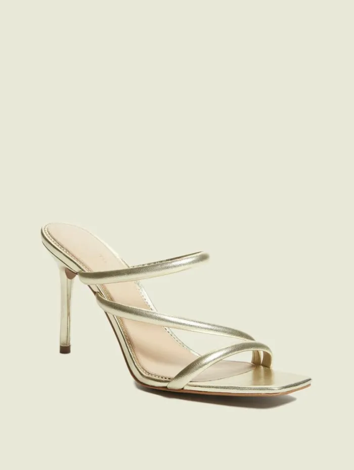 Women Dorila Leather Strappy Sandal Gld1 Gold Marciano Shoes