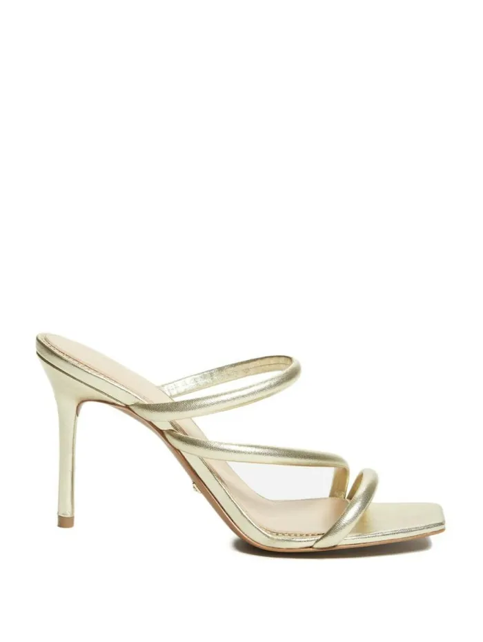 Women Dorila Leather Strappy Sandal Gld1 Gold Marciano Shoes Women Dorila Leather Strappy Sandal Gld1 Gold Marciano Shoes