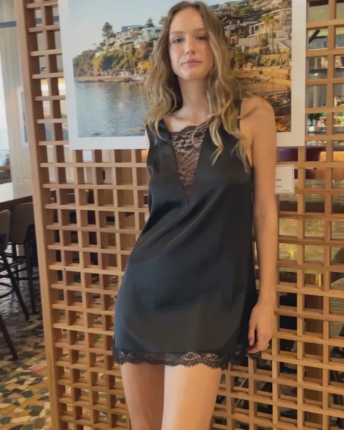 Women Dresses Belle and Bloom After Party Lace Mini Dress 8211 Black