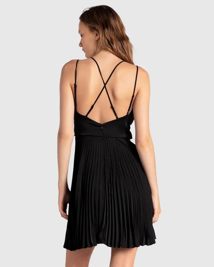 Women Dresses Belle and Bloom Feel It Still Lace Trim Mini Dress 8211 Black