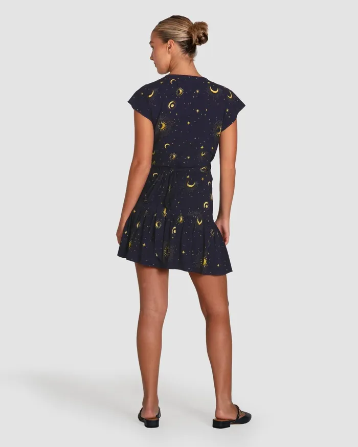 Women Dresses Belle and Bloom Love Shack Mini Wrap Dress 8211 Navy