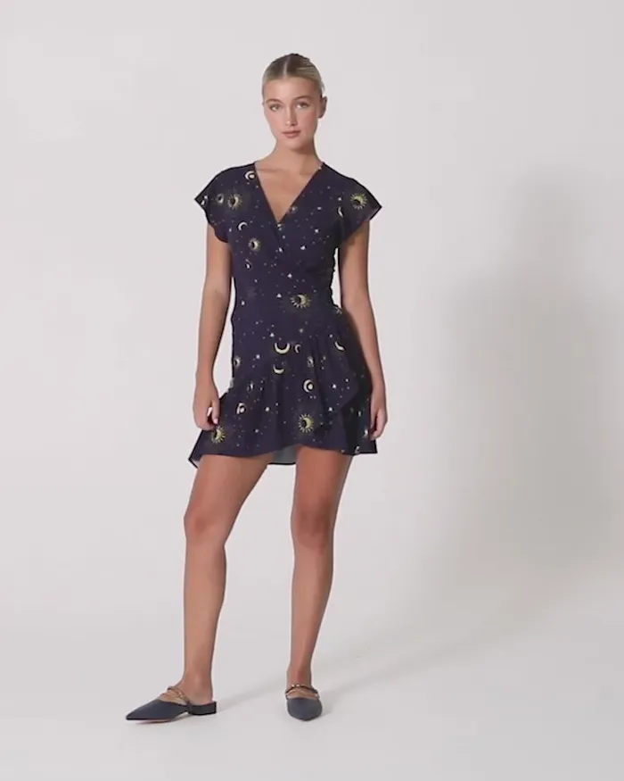Women Dresses Belle and Bloom Love Shack Mini Wrap Dress 8211 Navy