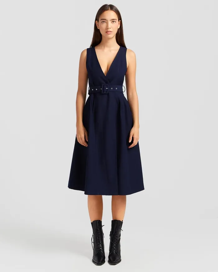 Women Dresses Belle and Bloom Miss Independence Midi Dress 8211 Navy