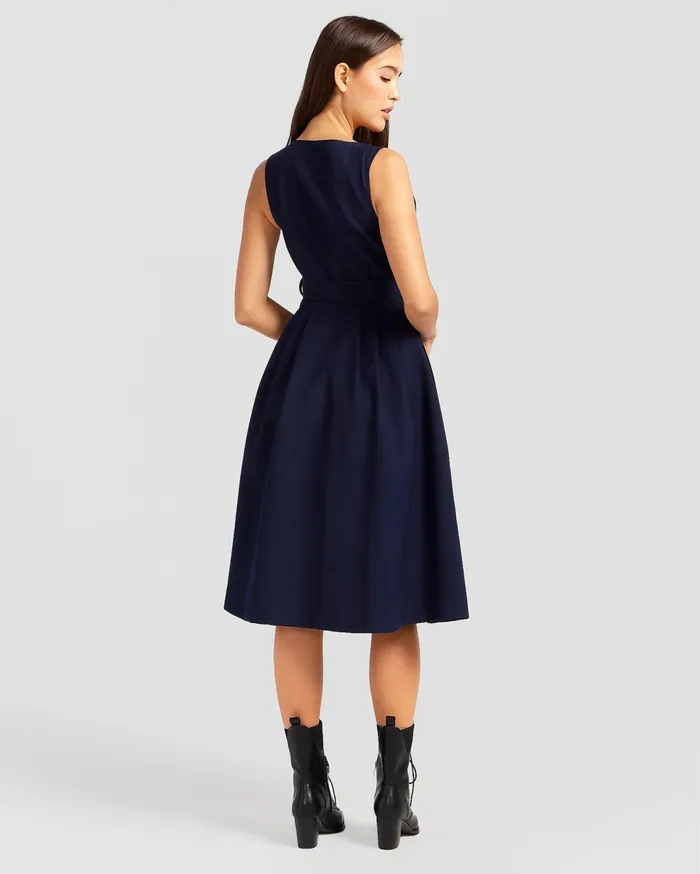 Women Dresses Belle and Bloom Miss Independence Midi Dress 8211 Navy
