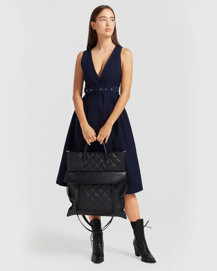 Women Dresses Belle and Bloom Miss Independence Midi Dress 8211 Navy