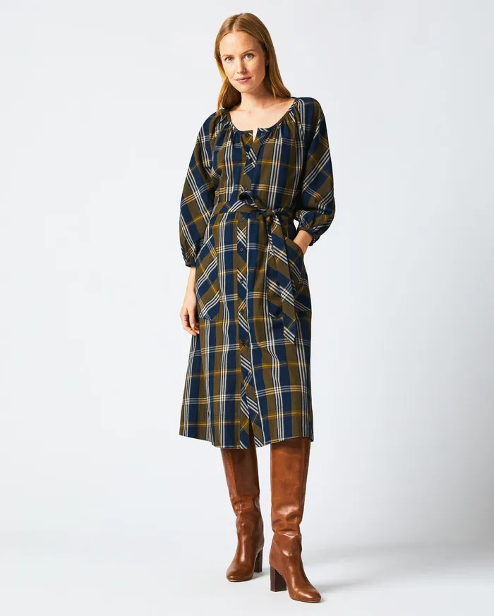 Women Dresses Billy Reid Prairie Dress Navygold